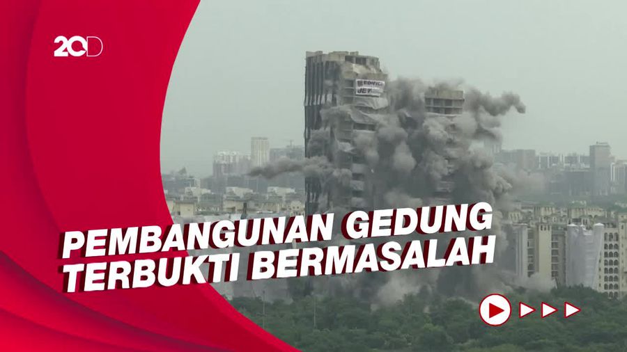 2 Gedung Pencakar Langit di India Dihancurkan