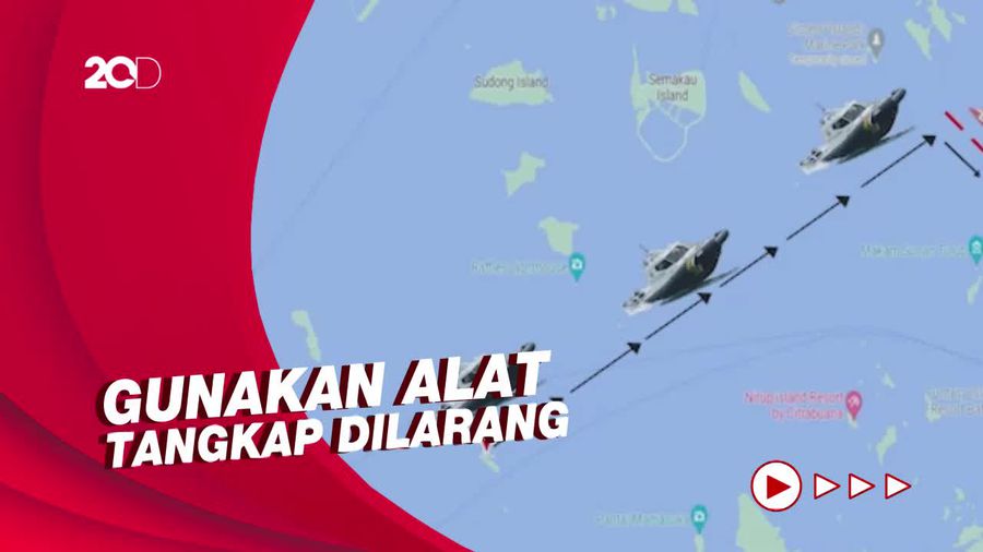 Kapal Ikan Ilegal Malaysia Ditangkap di Selat Malaka