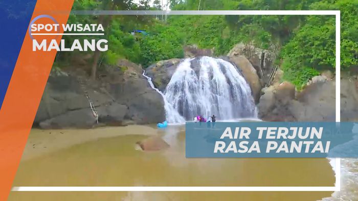 Seru-seruan Menikmati Segarnya Air Terjun Rasa Pantai, Malang
