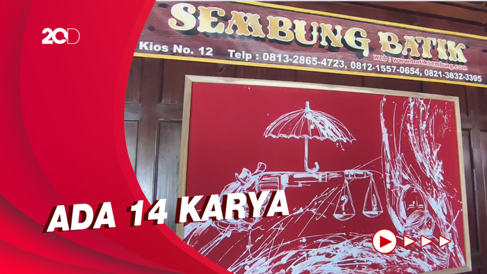 Saat Kasus Sambo Tertuang Dalam Lukisan Batik Karya Perajin Kulon Progo