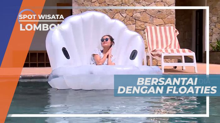 Bersantai di Kolam Renang Resort dengan Cuaca yang Mendukung, Lombok