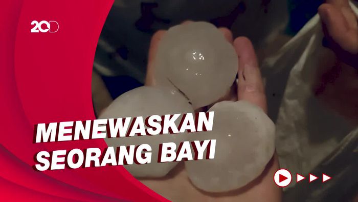 Detik-detik Hujan Es Sebesar Kepalan Tangan Hantam Spanyol