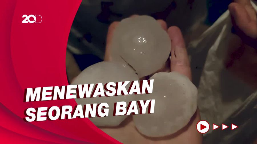 Detik-detik Hujan Es Sebesar Kepalan Tangan Hantam Spanyol