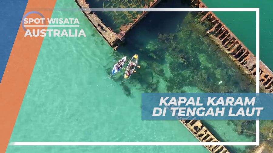 Melihat Deretan Kapal Karam Terpanjang Penghadang Ombak, Australia