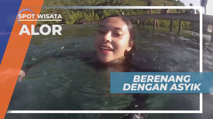 Berenang Santai di Laut Sambil Menunggu Sunset, Alor