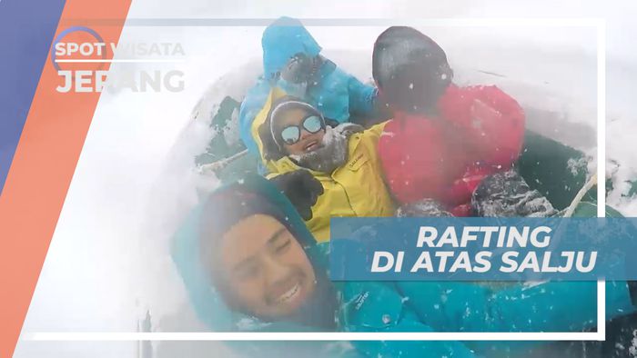 Rafting dibawah Guyuran Salju yang Dingin, Jepang