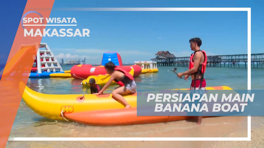 Bermain Banana Boat di Pulau Kayangan, Makassar