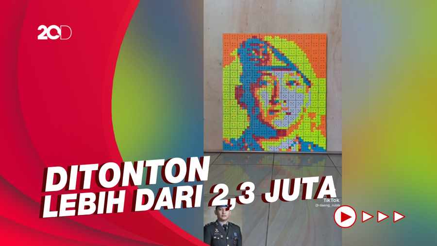 Cerita Badar, Atlet Rubik yang Bikin Lukisan Mosaic Rubik Brigadir J