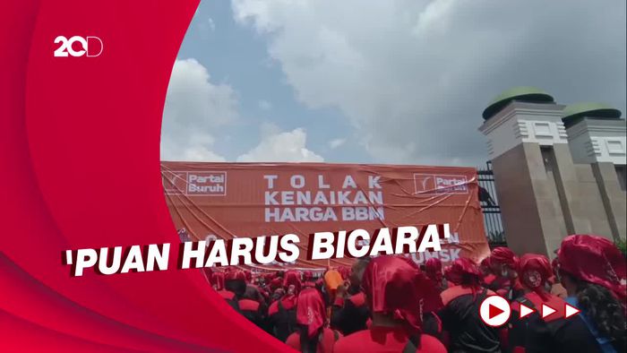 Buruh Sindir Puan saat Demo Tolak Kenaikan BBM: Dulu Nangis, Sekarang...