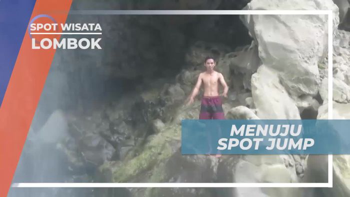 Menuju Jump Spot di Air Terjun Mangku Sakti Lombok
