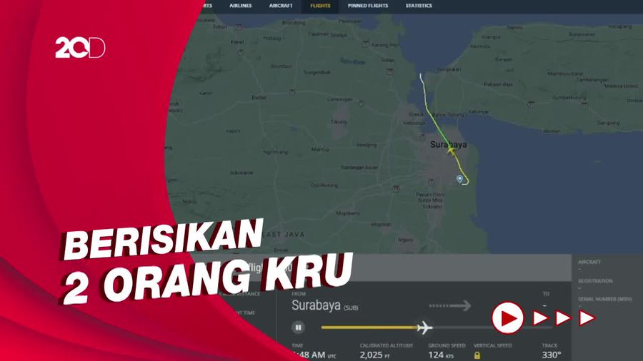 Pesawat Latih TNI AL Jenis Bonanza T-2503 Jatuh di Selat Madura