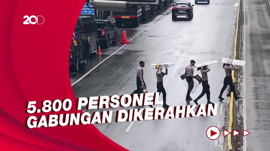 Penampakan Pengamanan di Kawasan Patung Kuda Jelang Demo BBM
