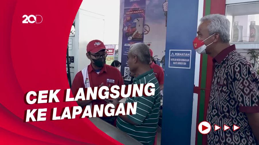 Harga BBM Naik, Ganjar Cek Stok SPBU dan Sidak Pasar