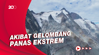 Penampakan Gletser Pegunungan Alpen Alami Pencairan Terparah