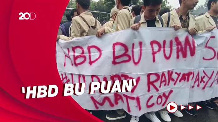 Protes Kenaikan BBM, Massa Mahasiswa Sindir Puan