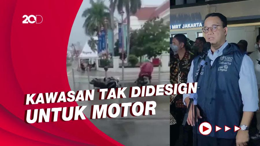 Viral Pemotor Tergelincir di Kota Tua, Anies: Motor yang Langgar