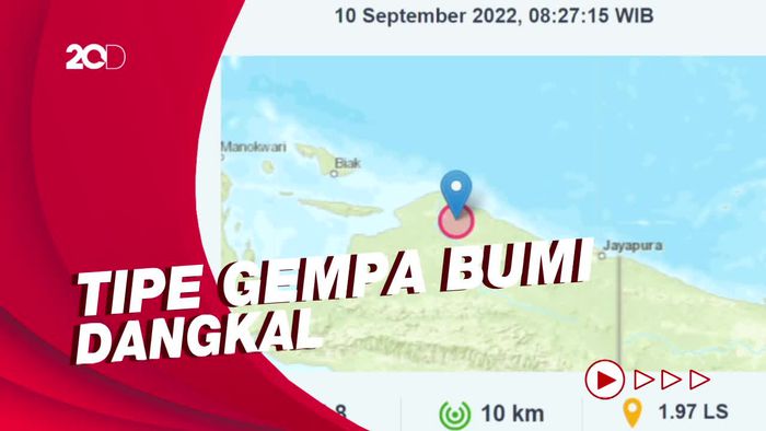 Papua Diguncang Gempa Bumi M 6,2 