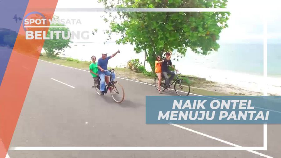 Bersepeda Menuju Pantai Tanjung Tinggi Belitung