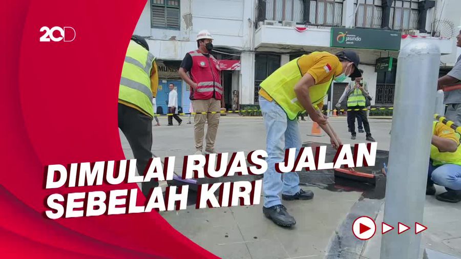 Rawan Pemotor Tergelincir, Jalan di Kota Tua Mulai Dilapisi Anti-skid