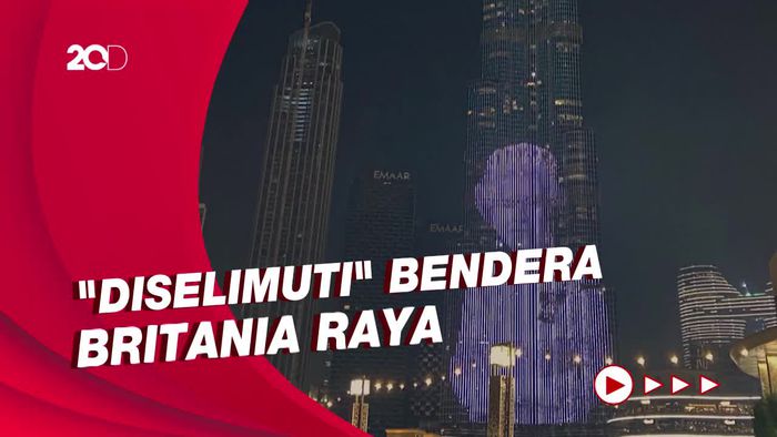 Kala Burj Khalifa Tampilkan Foto Ratu Elizabeth II