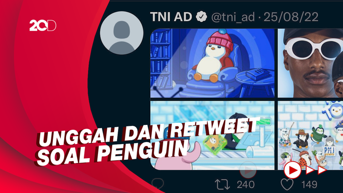 Tampilan Akun Twitter Resmi TNI AD yang Diretas