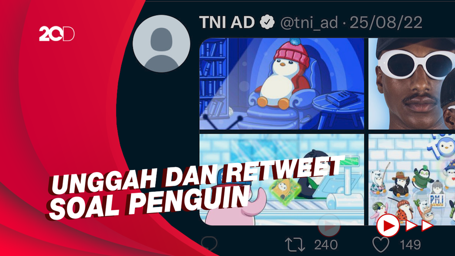 Tampilan Akun Twitter Resmi TNI AD yang Diretas