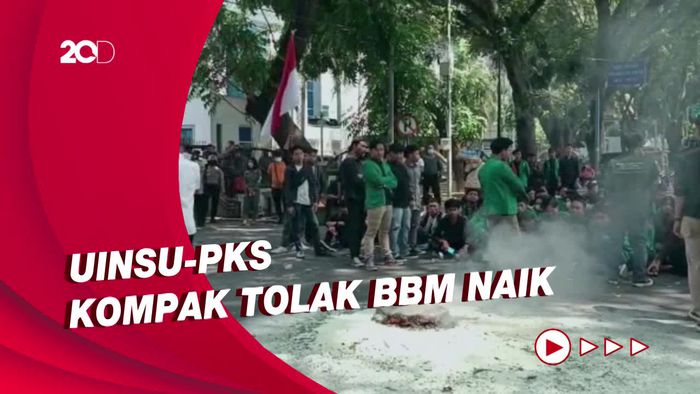 Massa UINSU Demo Tolak BBM Naik, PKS: Indonesia dalam Keadaan Tak Baik