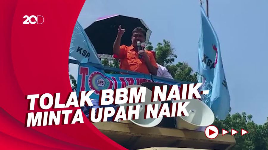 Massa Buruh Demo di Patung Kuda, Ini Tiga Tuntutannya