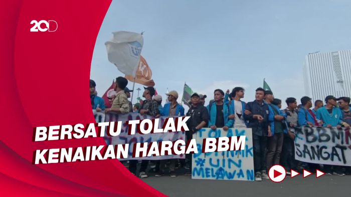 Makin Ramai, Massa Mahasiswa dan Buruh Padati Kawasan Patung Kuda