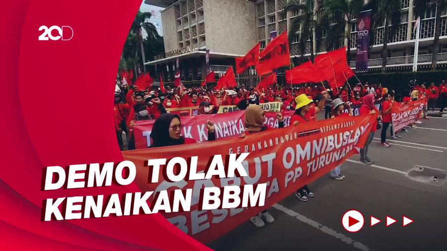 Buruh-Mahasiswa Mulai Padati Kawasan Patung Kuda