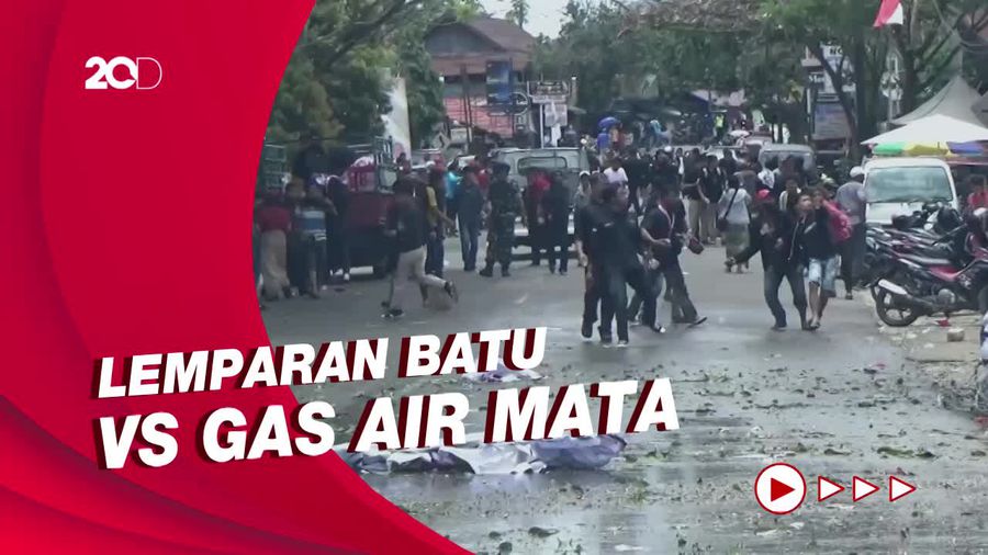 Ricuh Demo Sidang Sengketa Lahan di Torut, Massa Lempar Batu ke Polisi