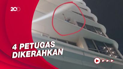 Momen Dramatis Damkar Selamatkan WNA Coba Bunuh Diri di Jakbar