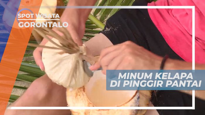 Pantai Diyonumo, Menikmati Segarnya Buah Kelapa di Pinggir Pantai, Gorontalo