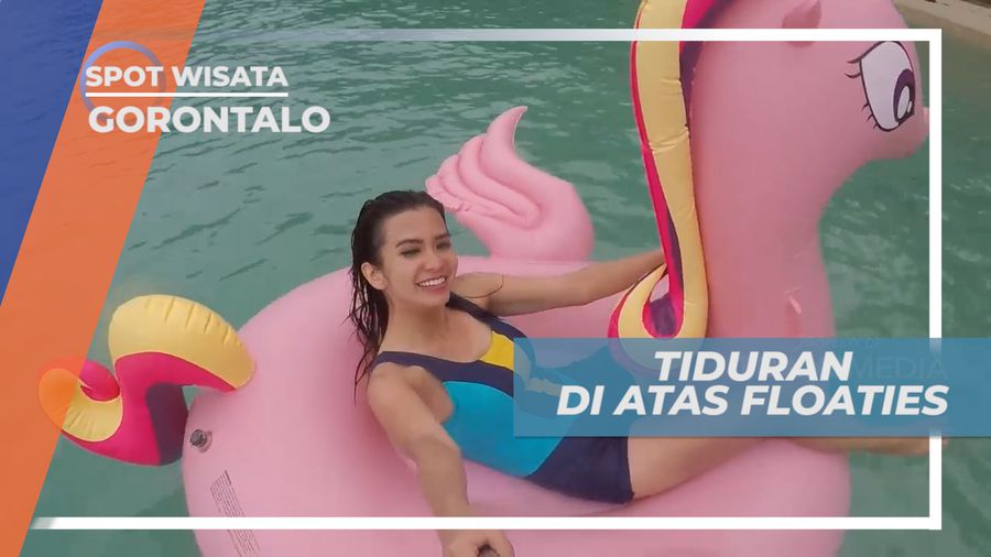 Pantai Diyonumo, Bersantai Menikmati Suasana Pantai di Atas Floaties, Gorontalo