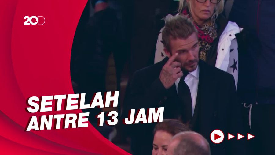 Raut Sendu David Beckham di Tempat Persemayaman Ratu Elizabeth II