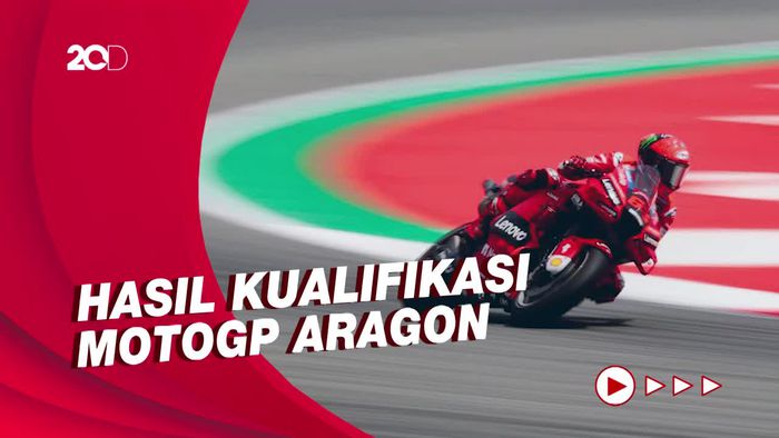 Bagnaia Pole, Ducati Kuasai Front Row MotoGP Aragon