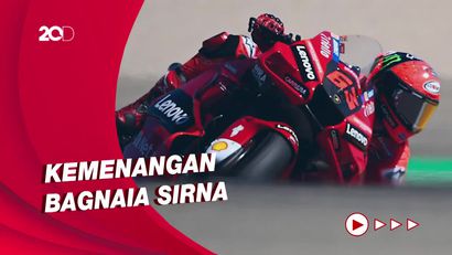 Tikung Bagnaia Jelang Finis, Bastianini Juara di MotoGP Aragon