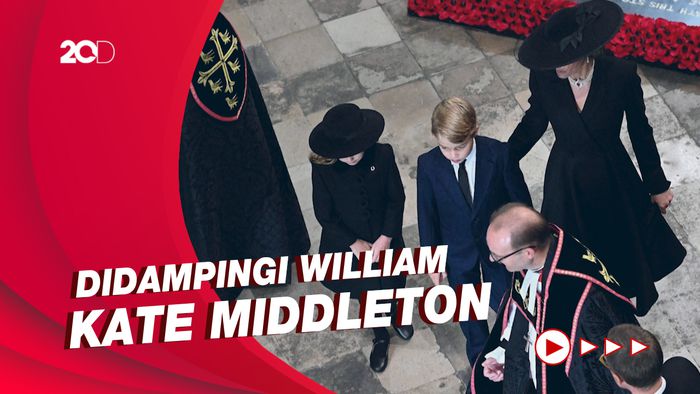 Ekspresi Pangeran George dan Putri Charlotte di Pemakaman Ratu Elizabeth II