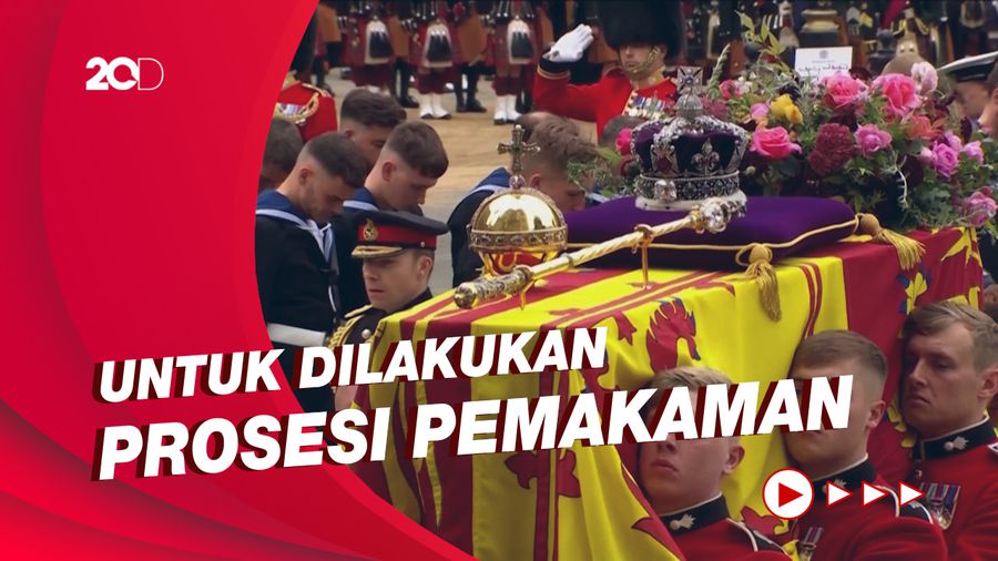 Momen Peti Mati Ratu Elizabeth II Tiba di Westminster Abbey 