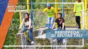 Uji Nyali, Mencoba Serunya Bersepeda di Atas Seutas Tali, Semarang