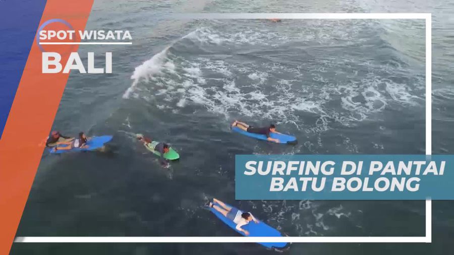 Surfing di Pantai Batu Bolong Bali