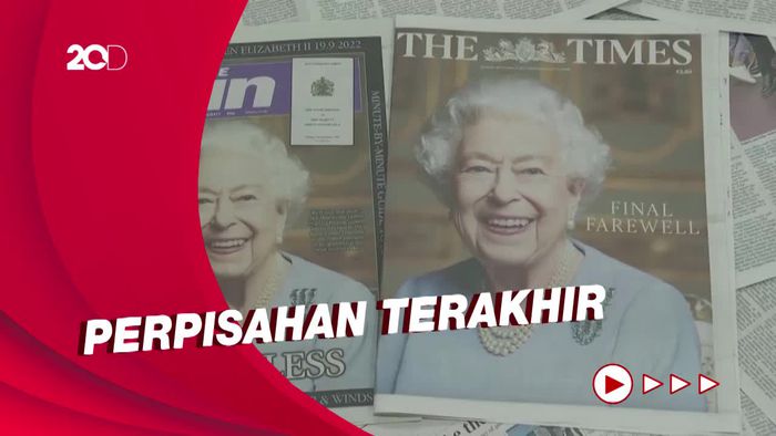 Wajah Mendiang Ratu Elizabeth Hiasi Sampul Koran di Inggris