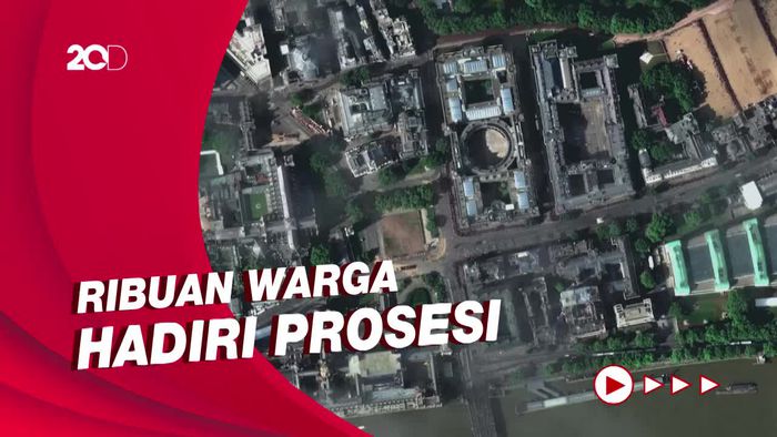 Penampakan Prosesi Pemakaman Ratu Elizabeth II Dilihat dari Satelit