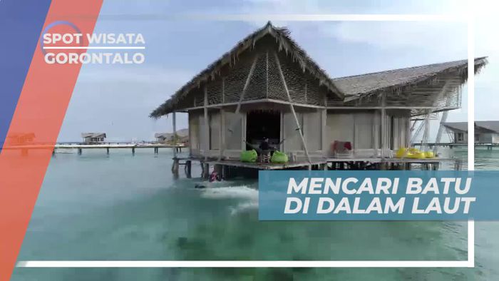 Tantangan Mencari Batu di Dalam Laut Pulo Cinta Gorontalo