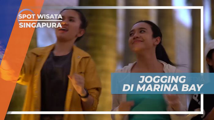 Olah Raga Sore, Sambil Menikmati Pemandangan Cantik Marina Bay, Singapura