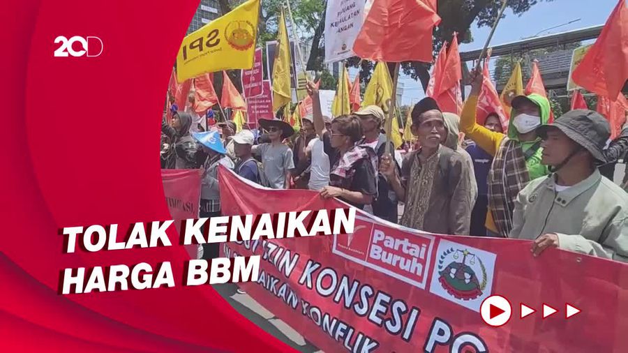 Tiga Tuntutan Massa Petani-Buruh Demo di Patung Kuda