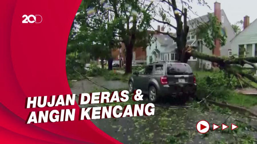 Banjir dan Pohon Tumbang di Kanada Akibat Siklon Tropis Fiona