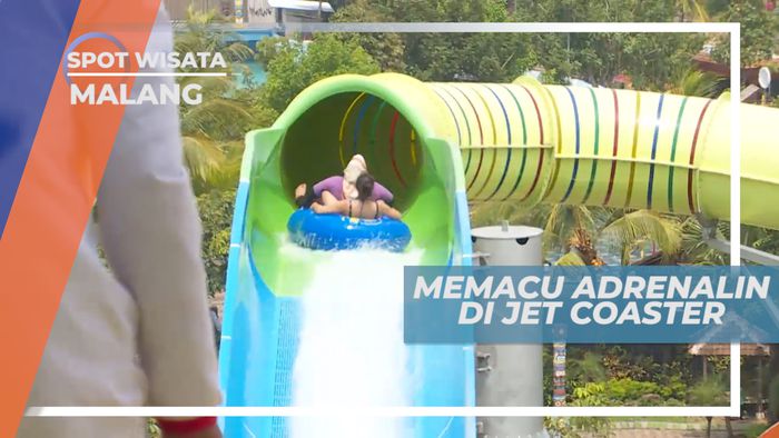 Pacu Adrenalin, Mencoba Wahana Waterpark Jet Coaster, Malang