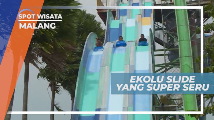Uji Nyali di Wahana Air Ekolu Slide yang Super Seru, Malang
