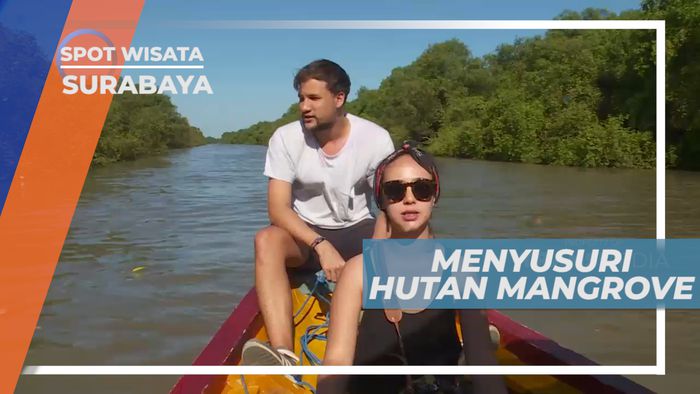 Menikmati Pemandangan Rimbun Hutan Mangrove Dengan Naik Perahu, Surabaya